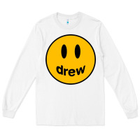 White Drew Smile House Long Sleeve Tee - artisFamous