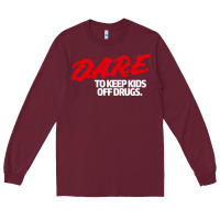 Burgundy dare shirt Long Sleeve Tee - artisFamous