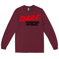 Burgundy dare shirt Long Sleeve Tee - artisFamous