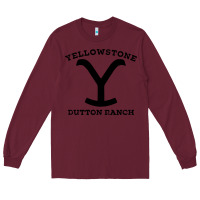 Burgundy black stone dutton ranch Long Sleeve Tee - artisFamous