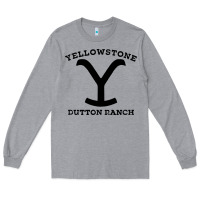 Heather Grey black stone dutton ranch Long Sleeve Tee - artisFamous