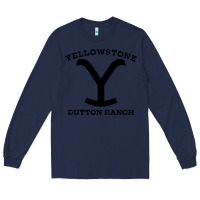 Navy black stone dutton ranch Long Sleeve Tee - artisFamous