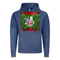 Vintage Denim christmas holstein Vintage Hoodie - LillyAllenDesigns