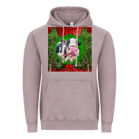 Vintage Zinc christmas holstein Vintage Hoodie - LillyAllenDesigns