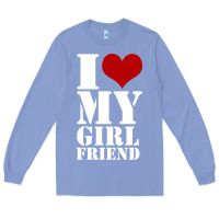 Colony Blue i heart my girlfriend shirt Long Sleeve Tee - artisFamous