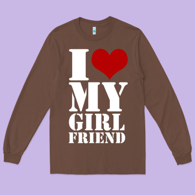 I Heart My Girlfriend Shirt Long Sleeve Tee Designed By Artisfamous