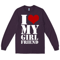 Plum i heart my girlfriend shirt Long Sleeve Tee - artisFamous