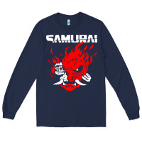 Navy cyberpunk 2077 Long Sleeve Tee - artisFamous
