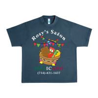 Midnight Navy logo for rosys saon mexicano Urban Heavy Tee - CowhideDigitalArt