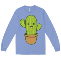 Colony Blue happy cactus hug me please Long Sleeve Tee - artisFamous