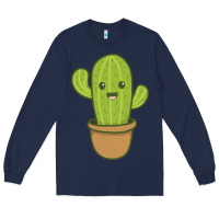 Navy happy cactus hug me please Long Sleeve Tee - artisFamous