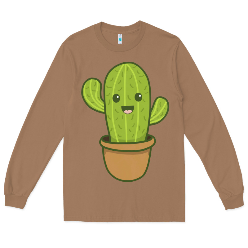 Happy Cactus Hug Me Please Long Sleeve Tee by artisFamous | Teevron
