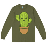 Army Green happy cactus hug me please Long Sleeve Tee - artisFamous