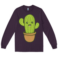 Plum happy cactus hug me please Long Sleeve Tee - artisFamous