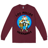 Burgundy los pollos hermanos classic Long Sleeve Tee - artisFamous