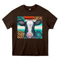 Chocolate Brown Cow Tumbler Heavy Core Tee - CowCowDesign