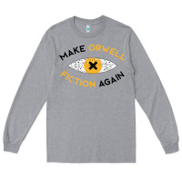 Heather Grey make orwell fiction again Long Sleeve Tee - artisFamous