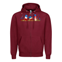 Burgundy fourth of july popsicle Zipper Hoodie - RanaPortraitStore