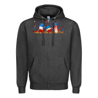 Charcoal Heather fourth of july popsicle Zipper Hoodie - RanaPortraitStore