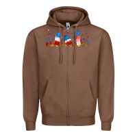 Chestnut fourth of july popsicle Zipper Hoodie - RanaPortraitStore