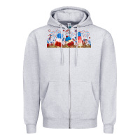 Heather Grey fourth of july popsicle Zipper Hoodie - RanaPortraitStore