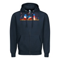 Navy fourth of july popsicle Zipper Hoodie - RanaPortraitStore