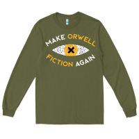 Army Green make orwell fiction again Long Sleeve Tee - artisFamous