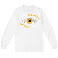 White make orwell fiction again Long Sleeve Tee - artisFamous