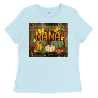 Baby Blue mama pumpkin tumbler Ladies Tee - BundleAndBundleShop