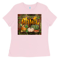 Bubblegum Pink mama pumpkin tumbler Ladies Tee - BundleAndBundleShop