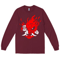 Burgundy cyberpunk 2077 Long Sleeve Tee - artisFamous
