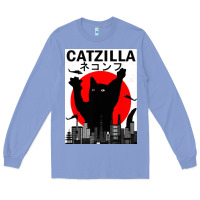 Colony Blue vintage catzilla japanese sunset style Long Sleeve Tee - artisFamous