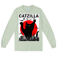Matcha vintage catzilla japanese sunset style Long Sleeve Tee - artisFamous