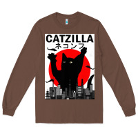 Chestnut vintage catzilla japanese sunset style Long Sleeve Tee - artisFamous