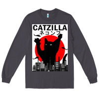 Smoke vintage catzilla japanese sunset style Long Sleeve Tee - artisFamous