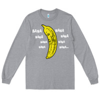 Heather Grey banana Long Sleeve Tee - artisFamous