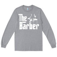 Heather Grey the barber Long Sleeve Tee - artisFamous