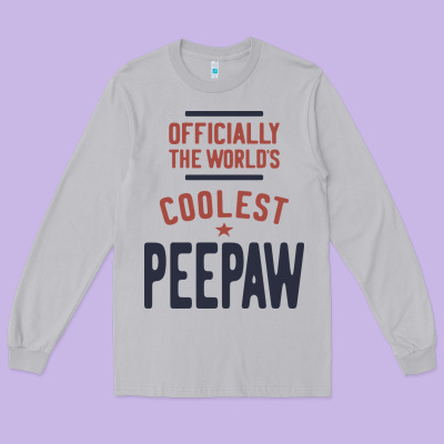 Officially The World's Coolest Peepaw | Mens Gift Long Sleeve Tee Designed By Artisfamous