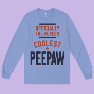 Officially The World's Coolest Peepaw | Mens Gift Long Sleeve Tee Designed By Artisfamous