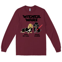Burgundy wiener wars funny dachshund Long Sleeve Tee - artisFamous