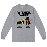 Heather Grey wiener wars funny dachshund Long Sleeve Tee - artisFamous