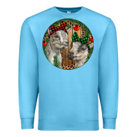 Ocean Blue Baby Goats Christmas Premium Sweatshirt - RanaPortraitStore