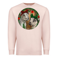 Pale Pink Baby Goats Christmas Premium Sweatshirt - RanaPortraitStore