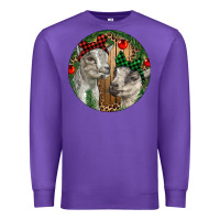 Purple Baby Goats Christmas Premium Sweatshirt - RanaPortraitStore