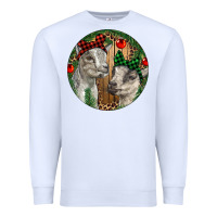 White Baby Goats Christmas Premium Sweatshirt - RanaPortraitStore