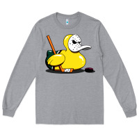 Heather Grey mighty rubber ducky Long Sleeve Tee - artisFamous