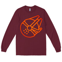 Burgundy millennium falcon Long Sleeve Tee - artisFamous