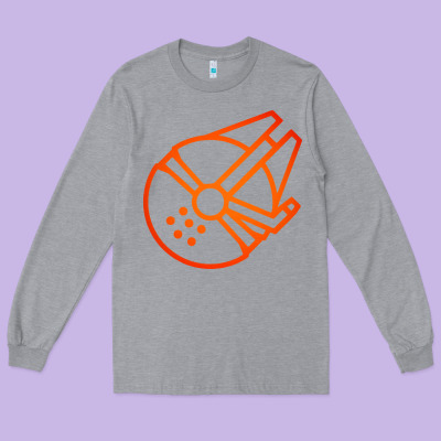 Millennium Falcon Long Sleeve Tee Designed By Artisfamous