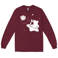 Burgundy kirby gamer geek snes Long Sleeve Tee - artisFamous