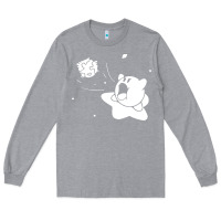 Heather Grey kirby gamer geek snes Long Sleeve Tee - artisFamous